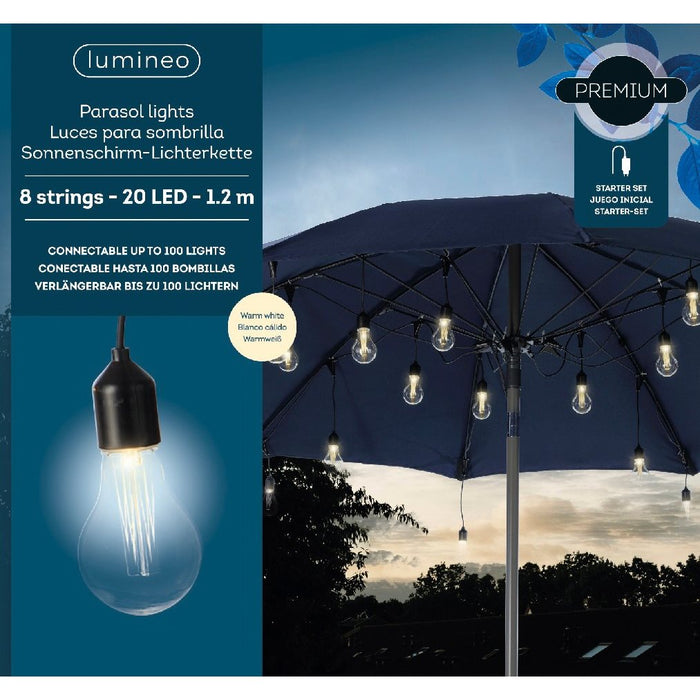 LED Parasol Partylight Lichtsnoer