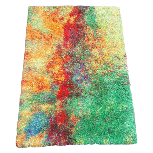 Reliving Prachtig Retro Vloerkleed 70'S Stijl Kleed