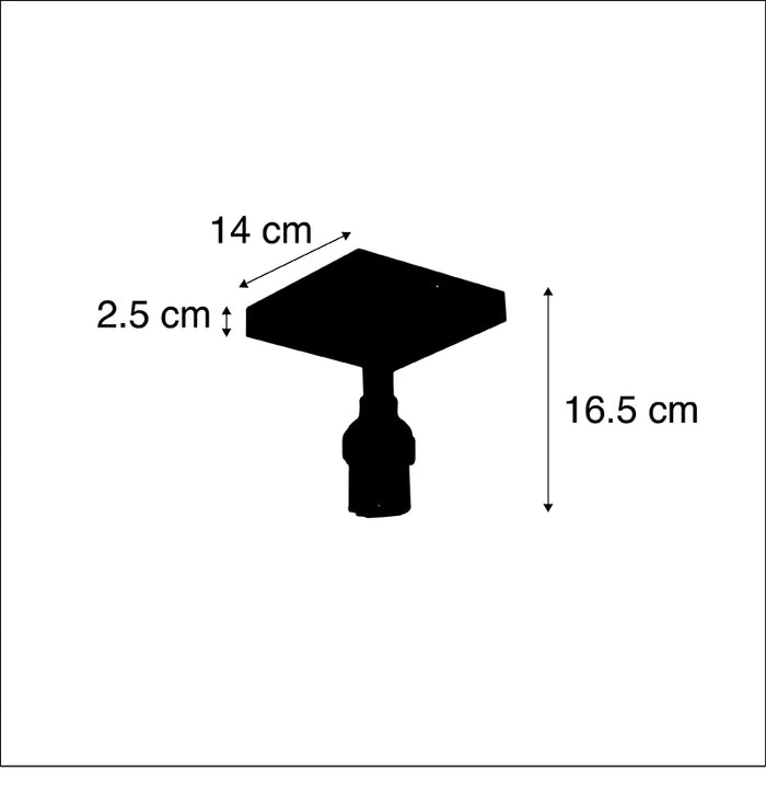 QAZQA Plafondlamp tubs cl - Zwart - Industrieel - L 140mm