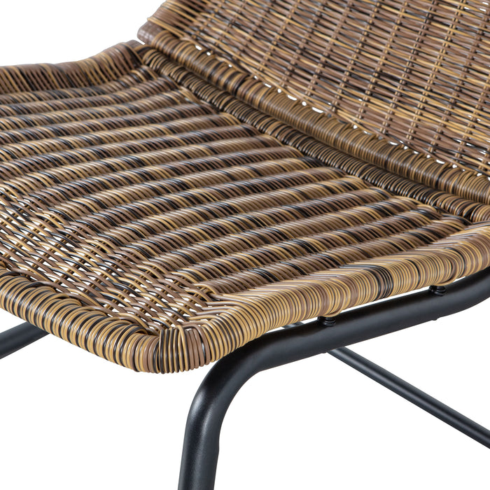 WOOOD Tom Schommelstoel Buiten - Rattan - Naturel - 97x51x95