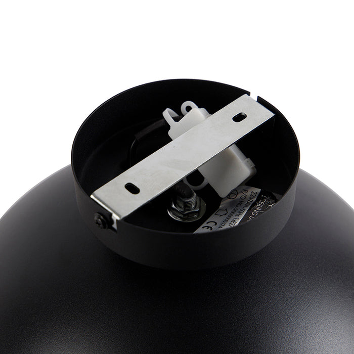 QAZQA Industriële plafondlamp zwart met goud 28 cm - Magnax