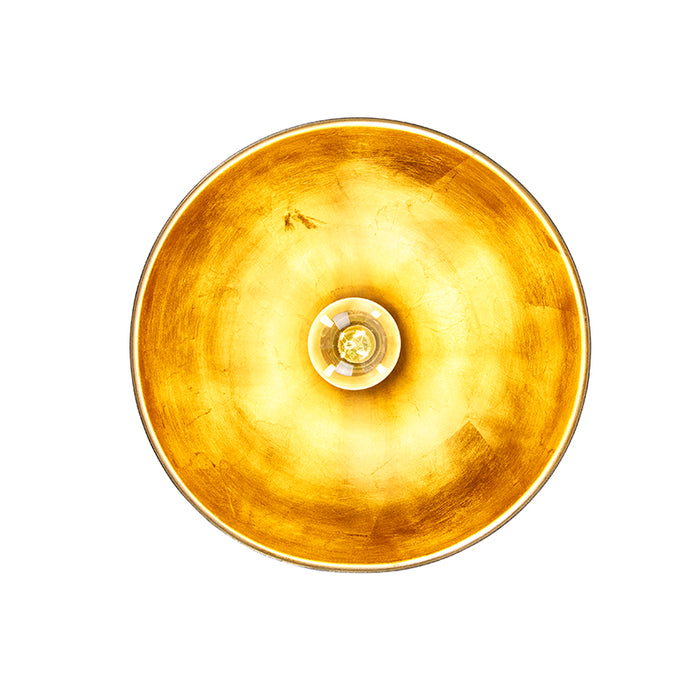 QAZQA Industriële plafondlamp zwart met goud 28 cm - Magnax