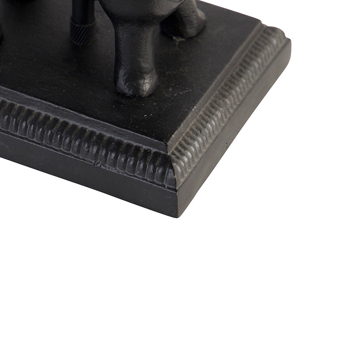 QAZQA Tafellamp animal-tl - Zwart - Landelijk - L 210mm