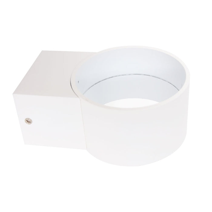 Trio Leuchten Lacapo wandlamp wit rond ingebouwd LED up- en downlight