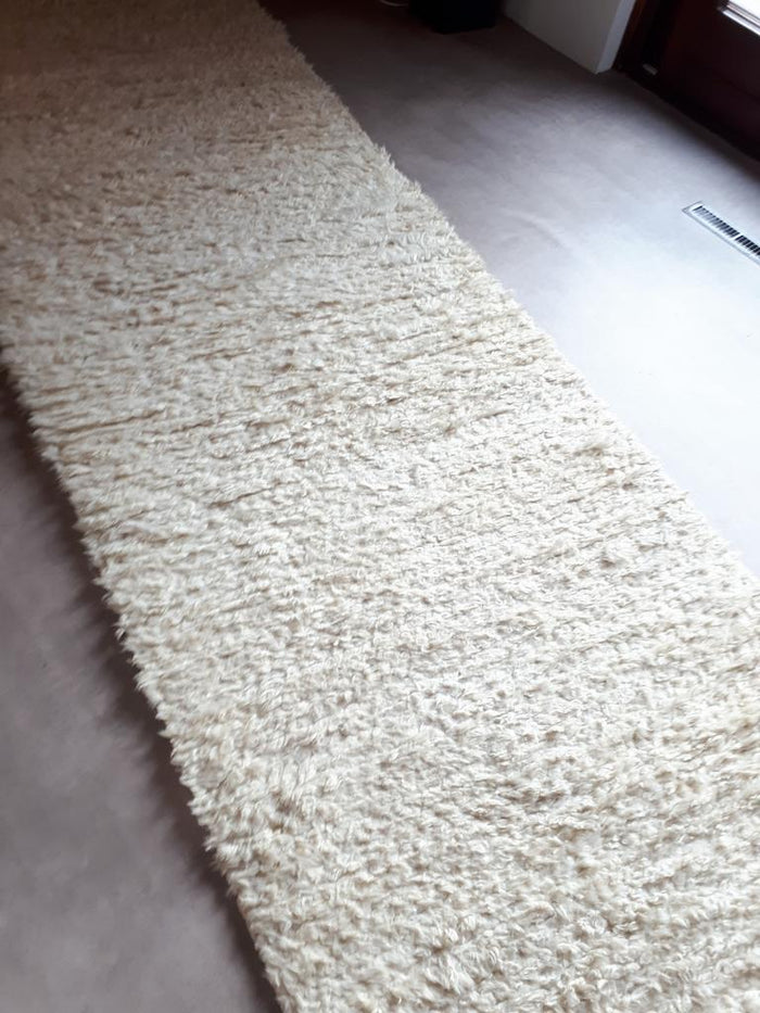 Reliving 70'S Echt Wol Vintage Vloerkleed Loper Retro Vloerkleed