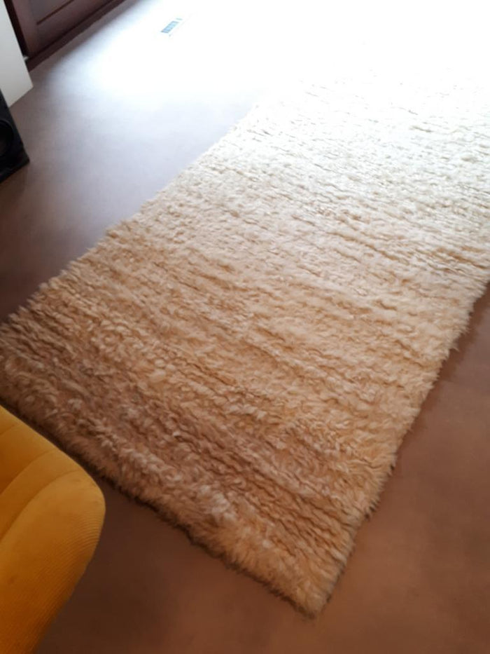 Reliving 70'S Echt Wol Vintage Vloerkleed Loper Retro Vloerkleed