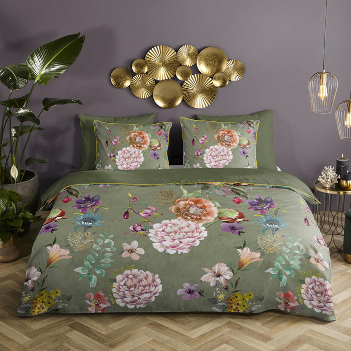 Descano Organic Parma Dekbedovertrek 240 x 220 cm - Olijfgroen