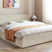 Beliani-RENNES -Bed met opbergruimte-Beige-180 x 200 cm-Polyester