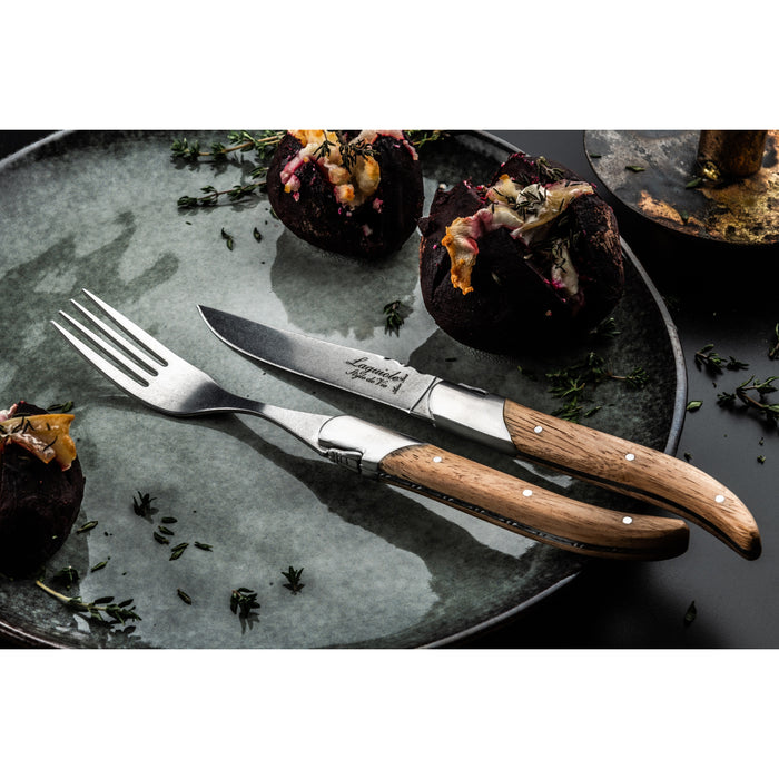 Laguiole Style de Vie Luxury Line steakmessenset 6-personen eikenhout