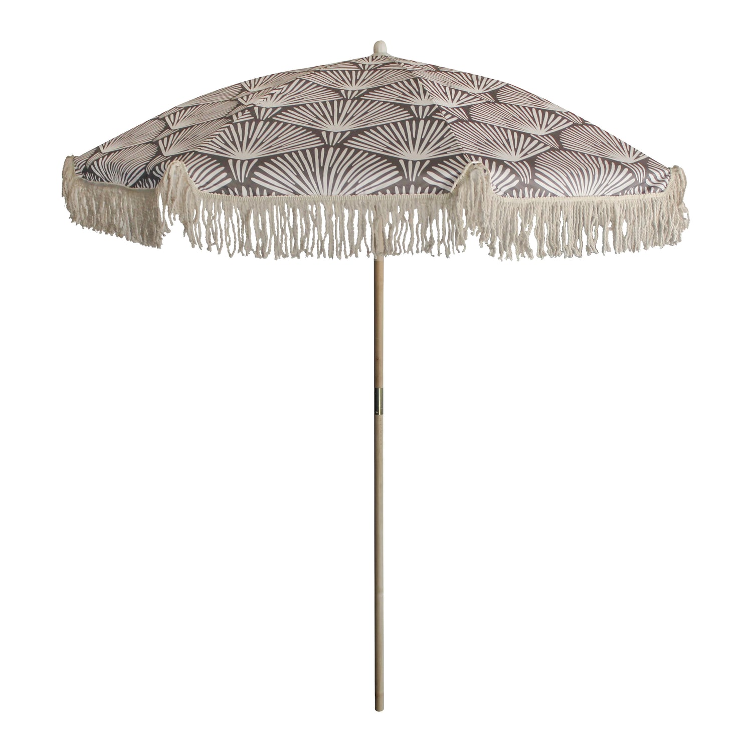 by fonQ basic Tassel Parasol Ø 200 cm - Shell Mokka