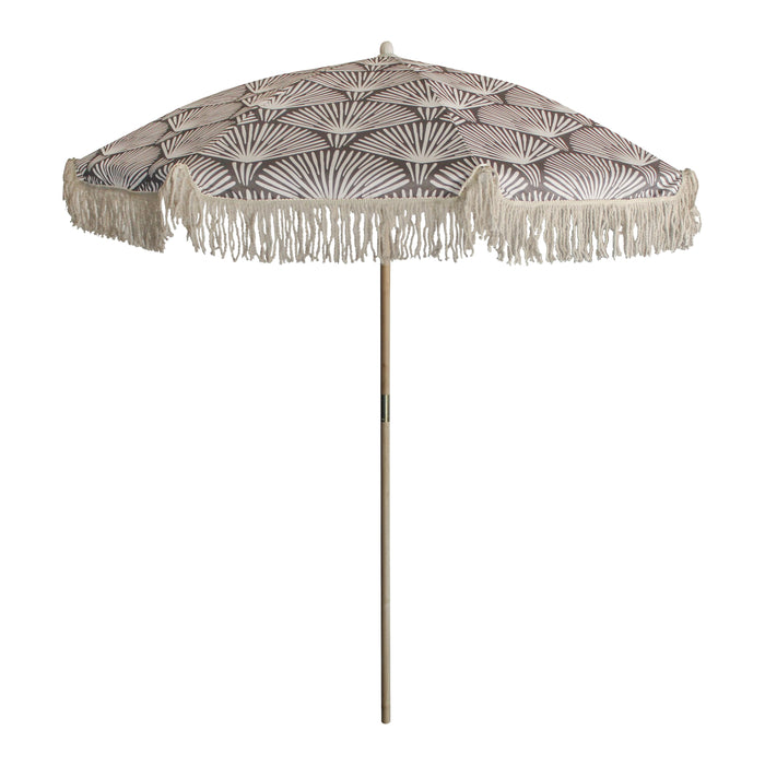 by fonQ basic Tassel Parasol Ø 200 cm - Shell Mokka