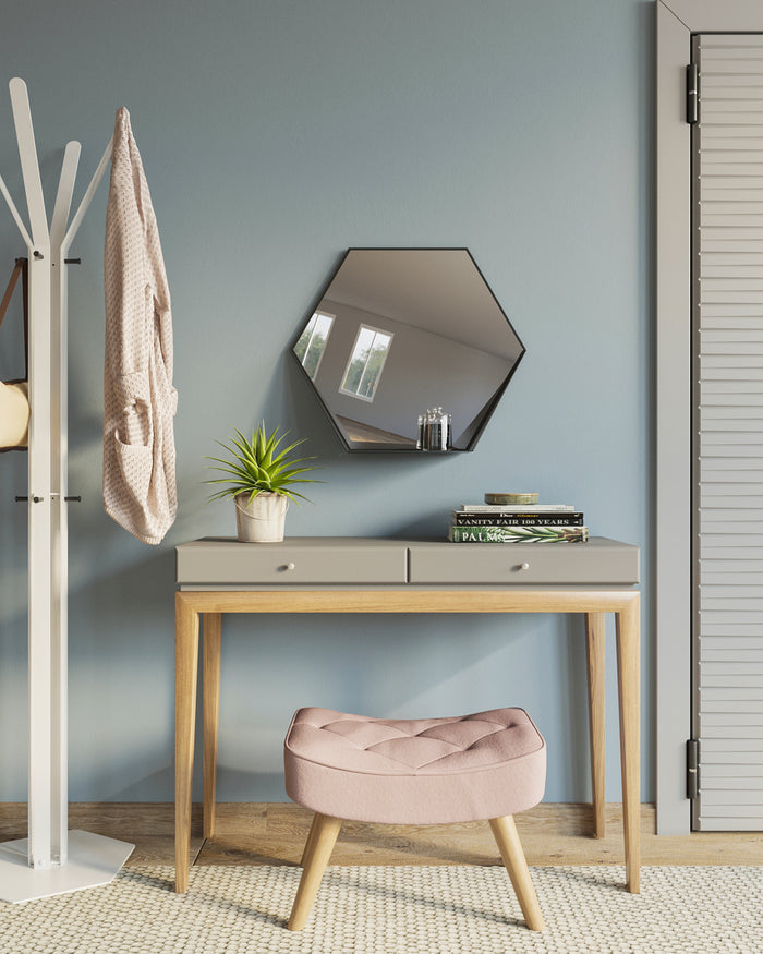 Gorillz Hive Wandspiegel met Plank - Hexagon Spiegel