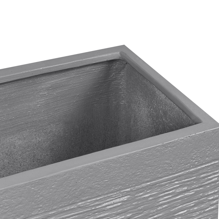 Beliani - MYRA - Plantenbak - Grijs - 80 cm - Klei-vezelmengsel