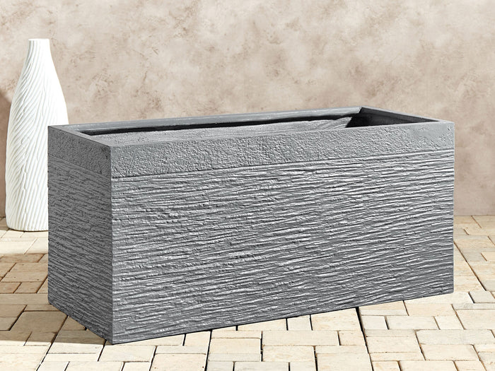 Beliani - MYRA - Plantenbak - Grijs - 80 cm - Klei-vezelmengsel