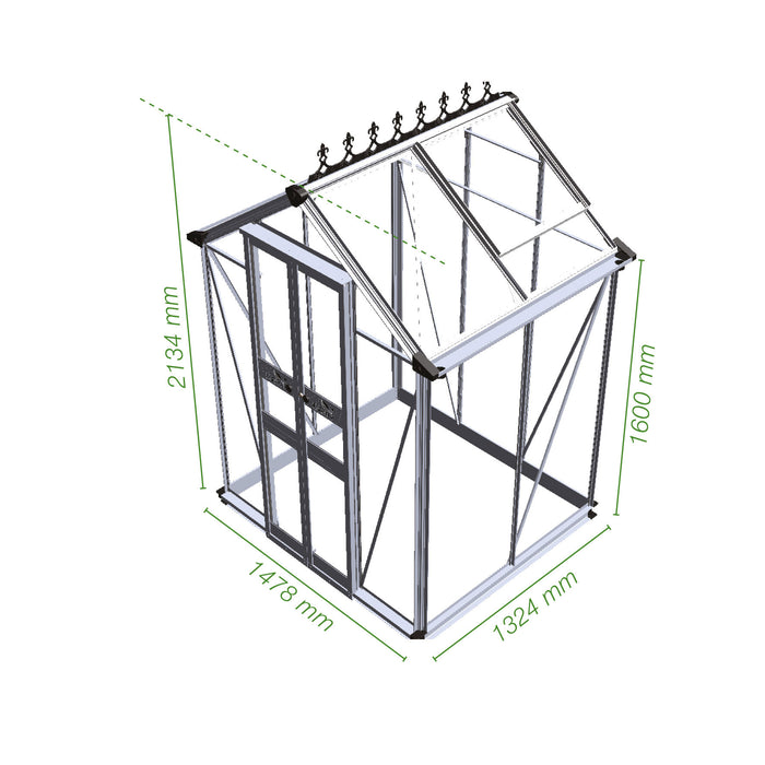 Royal Well Birdlip 44 Tuinkas met veiligheidsglas