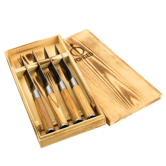 Forged Olive Forged Steakmessen 4 st.