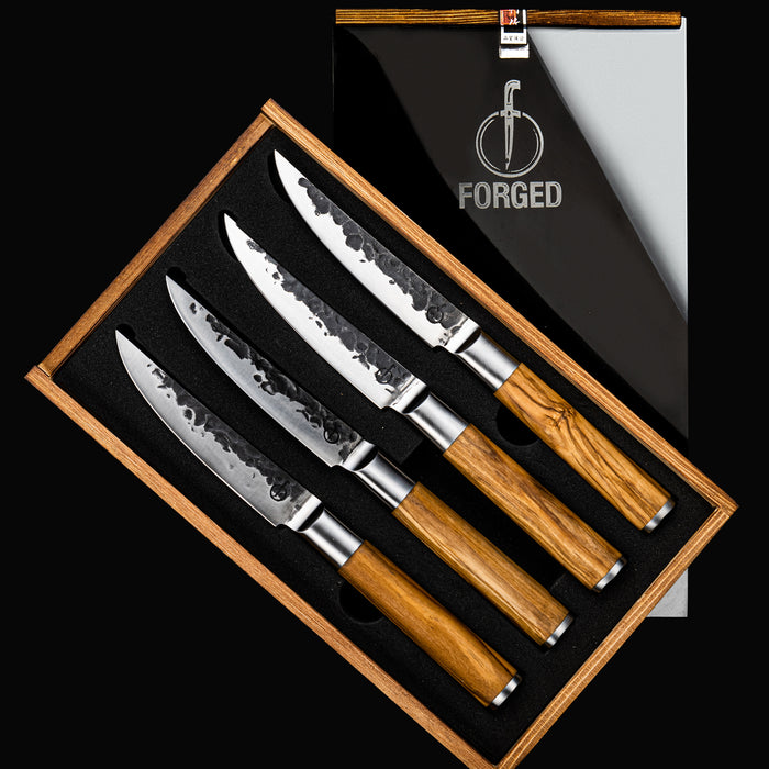 Forged Olive Forged Steakmessen 4 st.