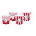 Pip Studio Love Birds Mokken 4 st. - 0,15 L - Rood/Roze