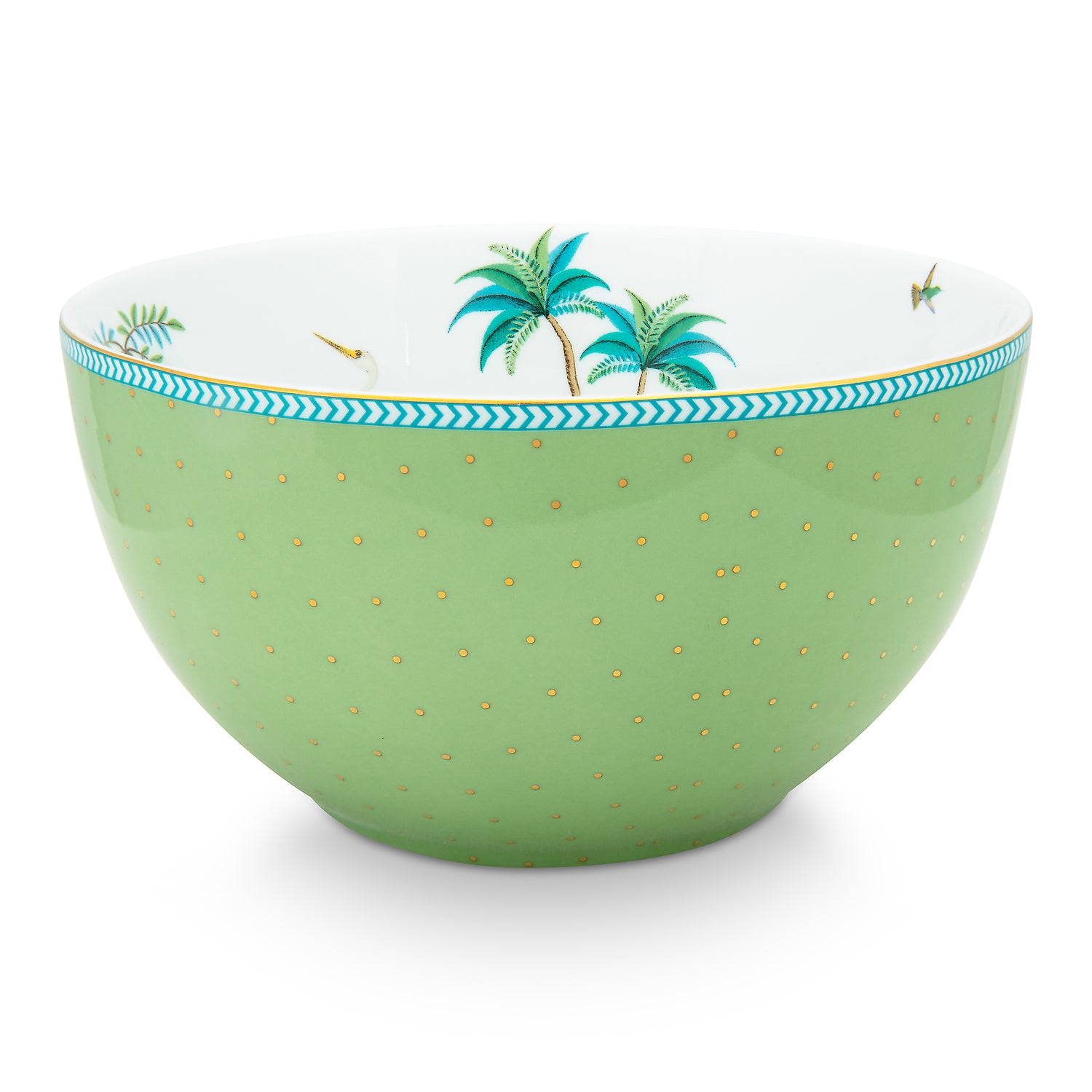 Pip Studio Jolie Gold Dots Schaal Ø 15 cm - Groen