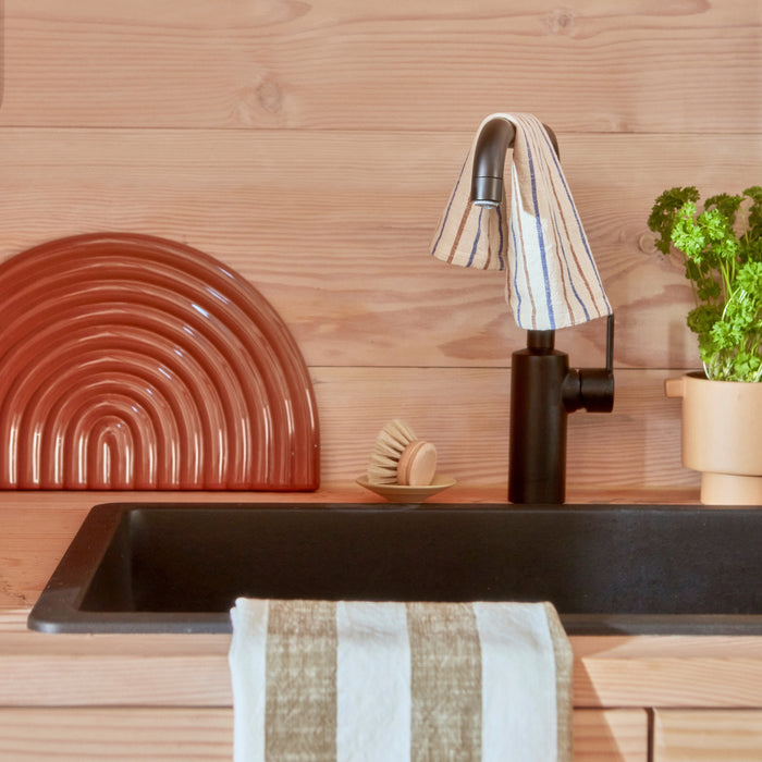 OYOY Kurin Theedoek - Olive/Offwhite - 2 st.