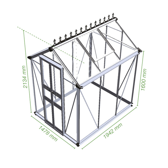 Royal Well Birdlip 64 Tuinkas met veiligheidsglas