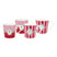 Pip Studio Love Birds Mokken 4 st. - 0,25 L - Rood/Roze