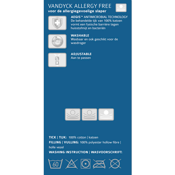Vandyck Allergy free Hoofdkussen