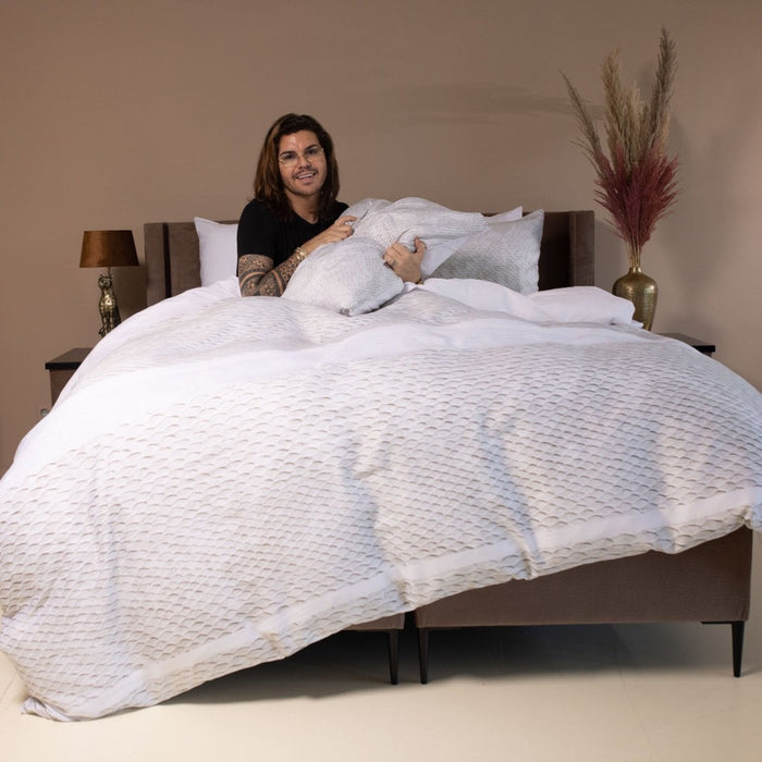 Y-NOT Roy Donders White Snake Dekbedovertrek 240 x 240 cm