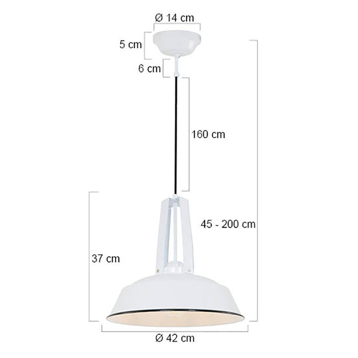 Mexlite Luna Hanglamp Wit