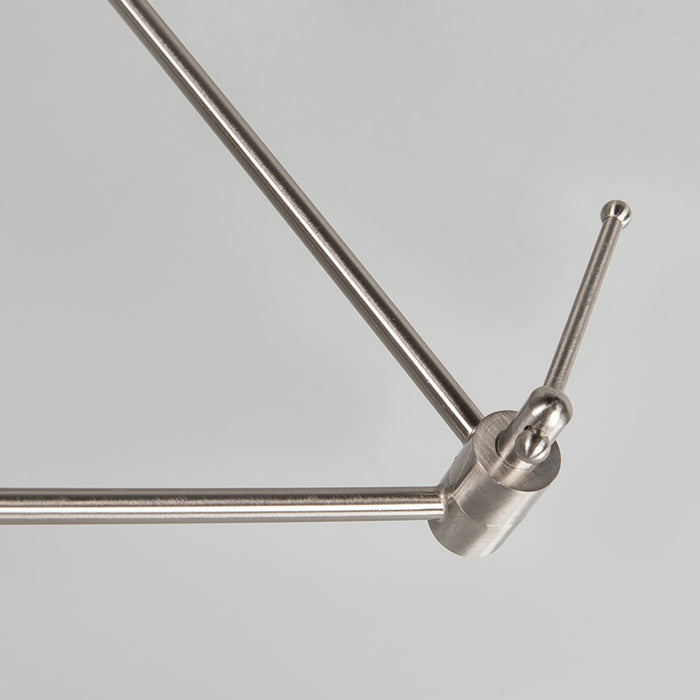 QAZQA Hanglamp staal met kap 35 cm zwart verstelbaar 2-lichts - Blitz