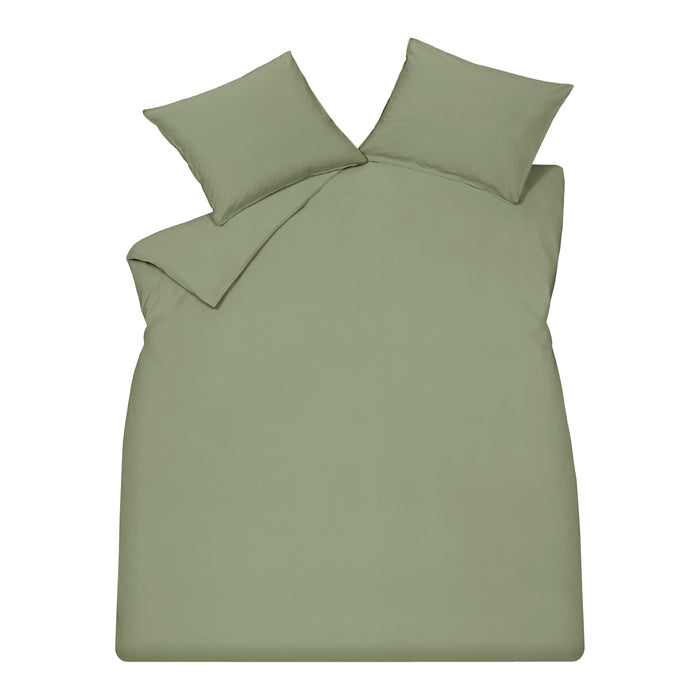 Vandyck Washed Cotton Dekbedovertrek 200 x 200/220 cm - Smoke Green