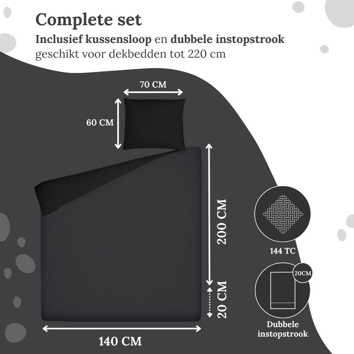 Ten Cate Katoenen Dekbedovertrek - 140x200|220 - Sevilla