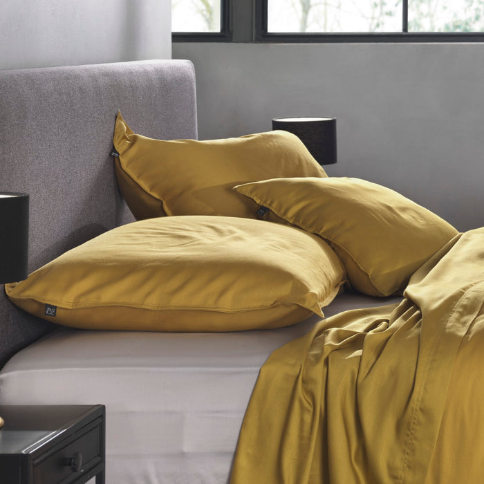 Zo Home Satinado Kussensloop Katoen Satijn - ochre gold 80x80cm