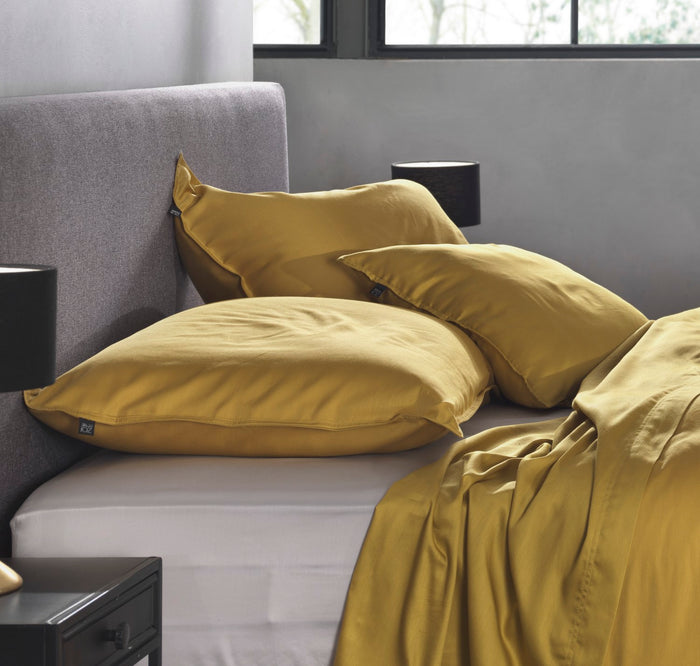 Zo Home Satinado Kussensloop Katoen Satijn - ochre gold 80x80cm