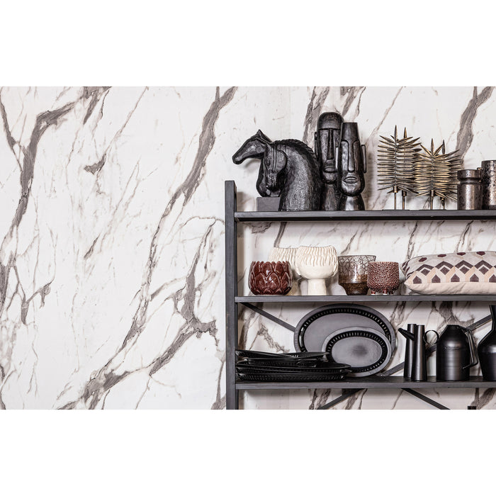 WOOOD Dish Dienbladen - Metaal - Zwart - Set van 3