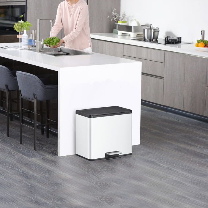 EKO Essential Recycler Pedaalemmer 29 Liter (20+9L) - Wit