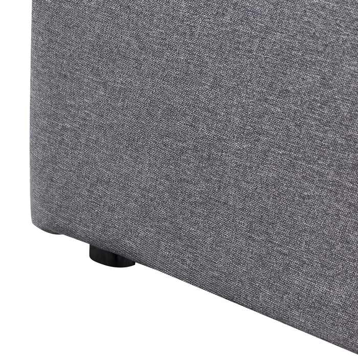 Beliani-RENNES -Bed met opbergruimte-Donkergrijs-140x200 cm-Polyester