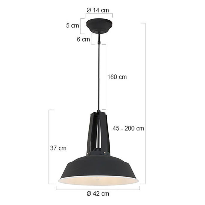 Mexlite Luna Hanglamp Zwart