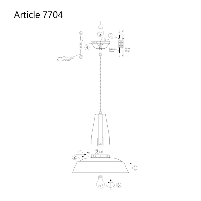 Mexlite Luna Hanglamp Zwart