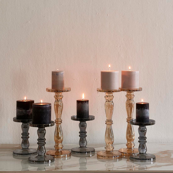 Riviera Maison Sandila Candle Holder grey M -  13.0x13.0x19.0 cm