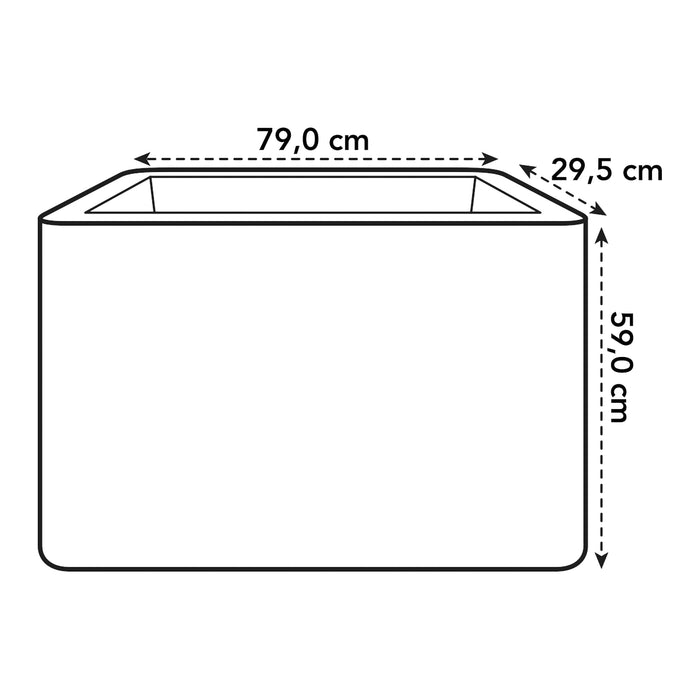 elho Pure Soft Brick Divider Plantenbak B 80 cm - Wit