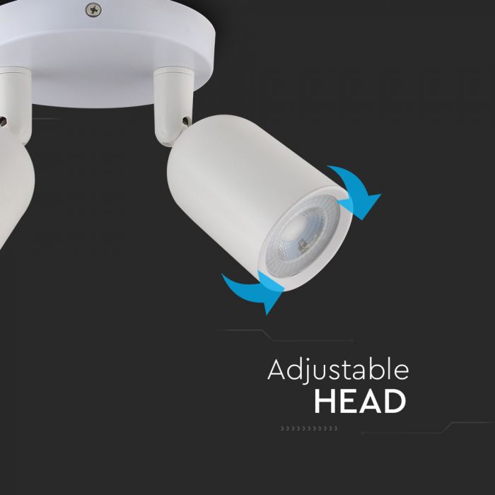 V-tac VT-897 2x GU10 Plafond spot - Wit - verstelbaar