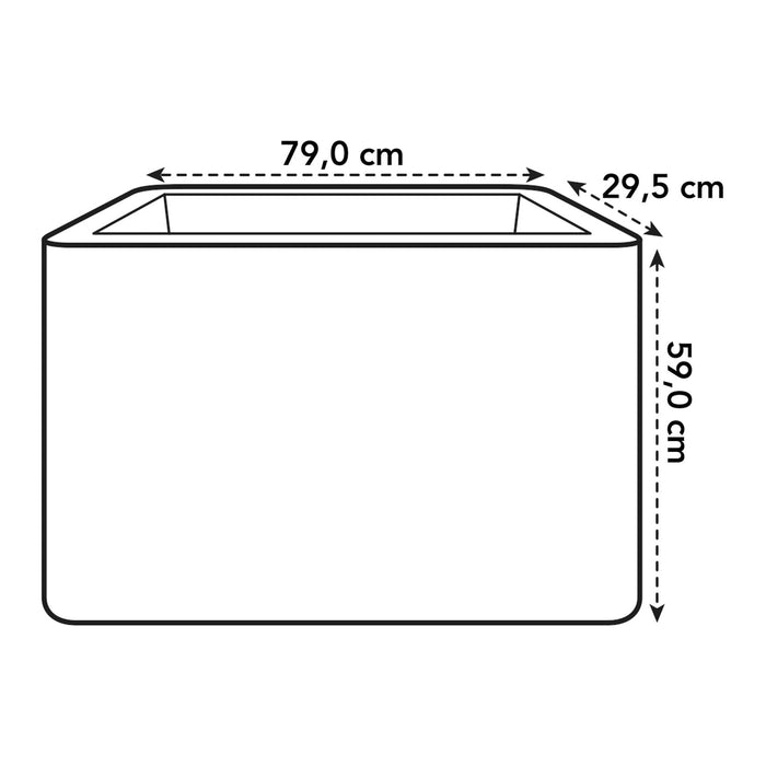elho Pure Soft Brick Divider Plantenbak B 80 cm - Antraciet