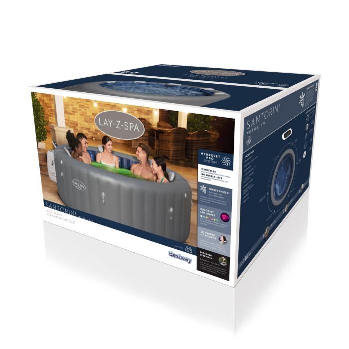BESTWAY Opblaasbare Spa Lay-Z-Spa Santorini - 5 tot 7 personen