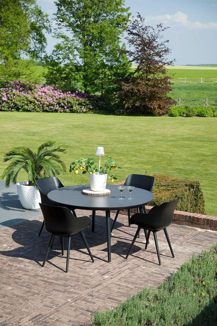 Hartman Sophie Studio HPL Tuintafel Ø 128 cm - Zwart