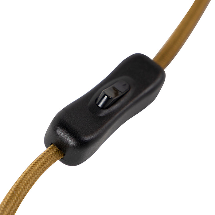 QAZQA Design messing met smoke glas tafellamp - Bliss Cute