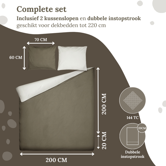 Ten Cate Katoenen Dekbedovertrek - 200x200|220 - Marbella