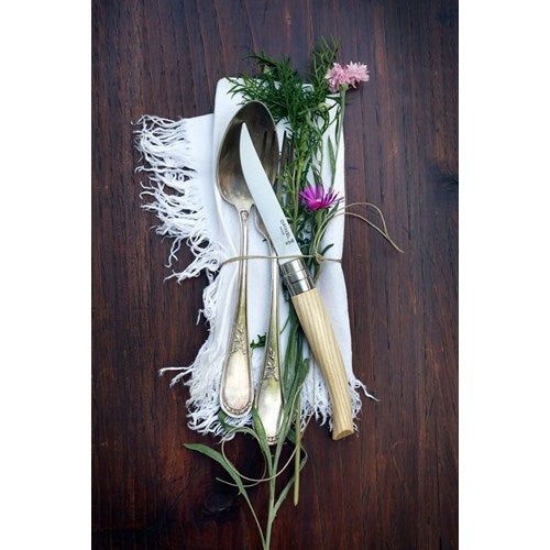 Opinel Table Chic Ash Luxe 4-delige Steakmessenset - RVS & Essenhout