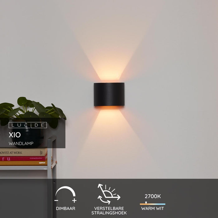 Lucide XIO Wandlamp - Zwart