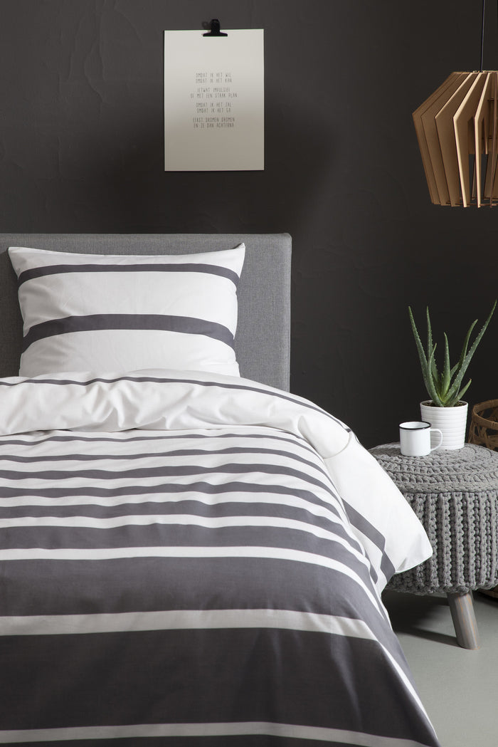 Ten Cate Katoenen Dekbedovertrek - 200x200|220 - Celia Antraciet